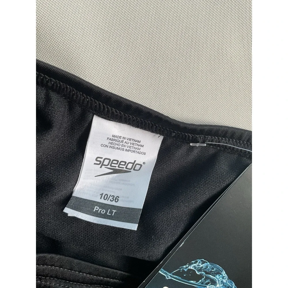 Speedo Swimsuit Womens Black One Piece Pro lt Super Pro Sports Competition 10-36
